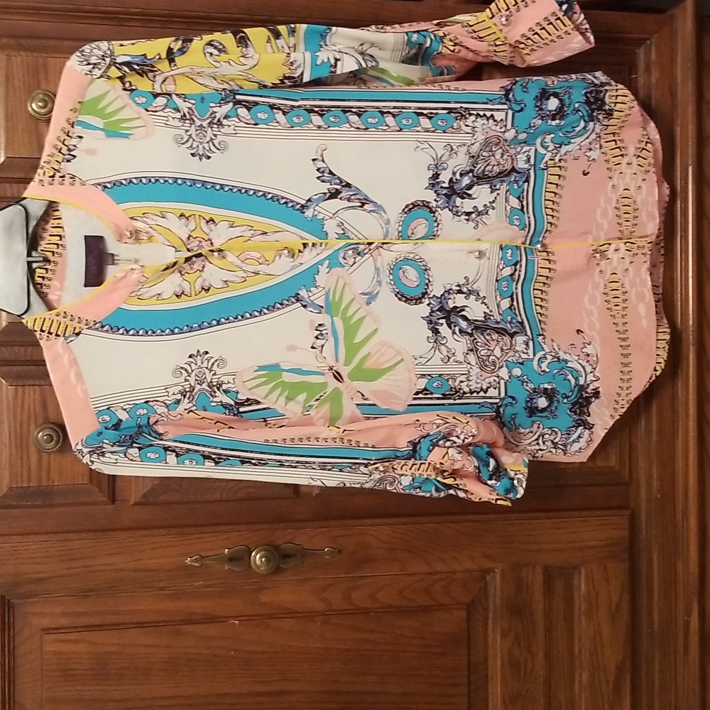 Hale Bob silk blouse top,size small